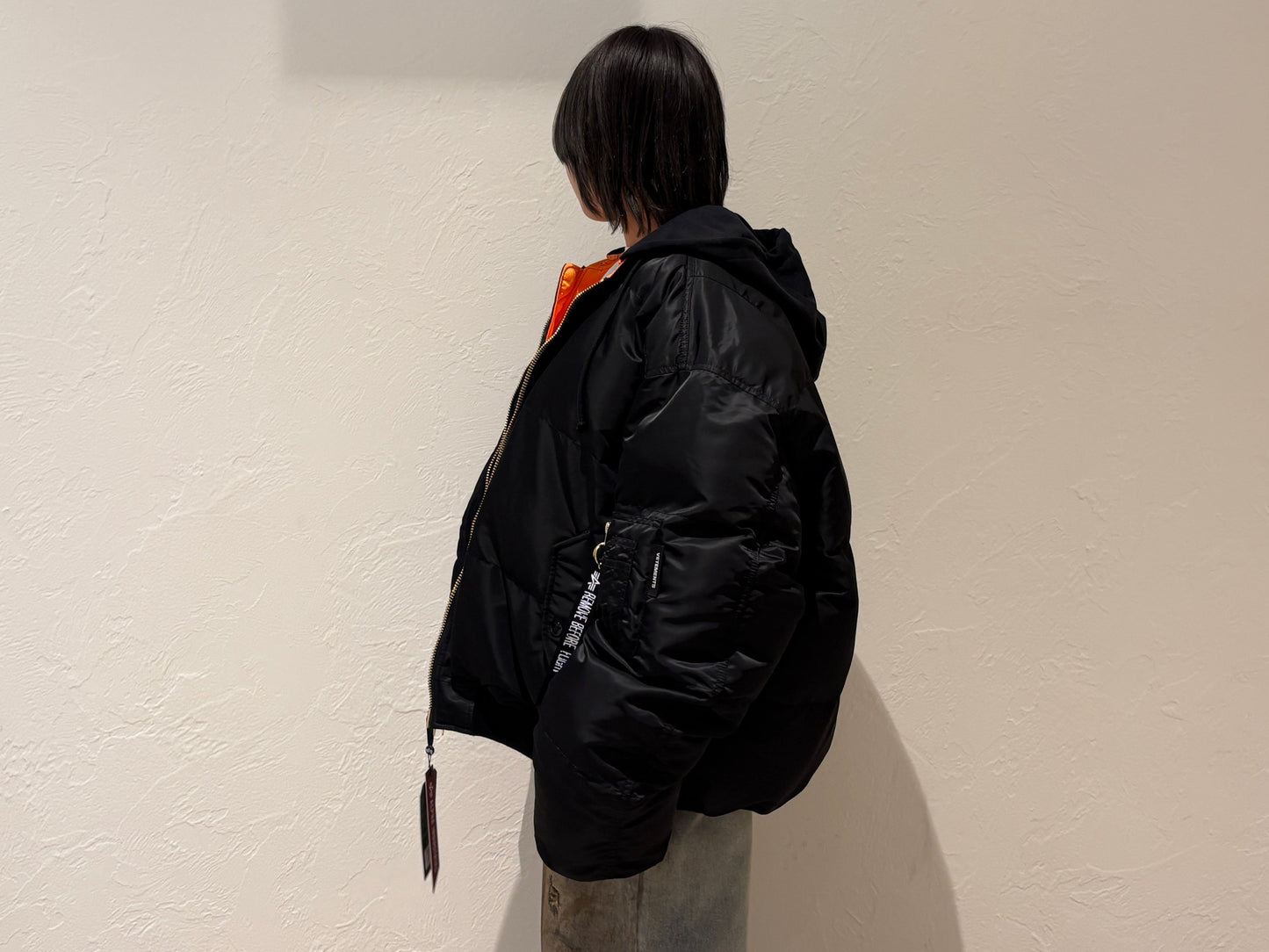 QUILTED HOODED BOMBER JACKET【24AW】