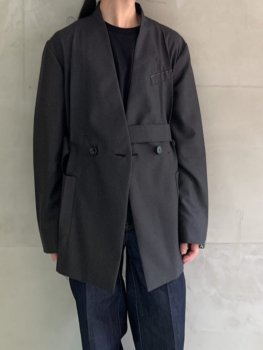 NO LAPEL ORIGAMI JACKET GABARDINE【25AW】