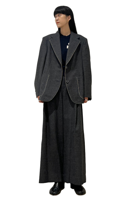 ウールタックワイドパンツ