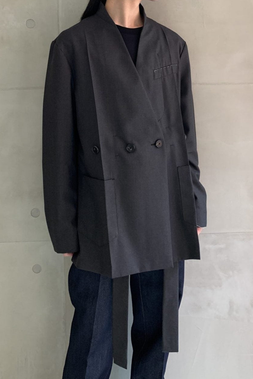 NO LAPEL ORIGAMI JACKET GABARDINE【25AW】