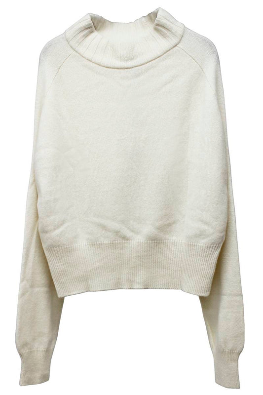 ボトルネックドロップショルダーニット