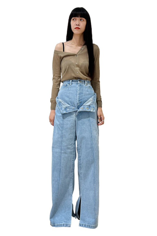 DOUBLE FLAP DETAILED DENIMパンツ