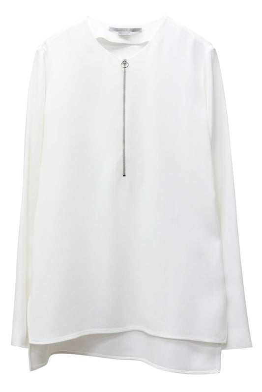 ジップアップブラウス