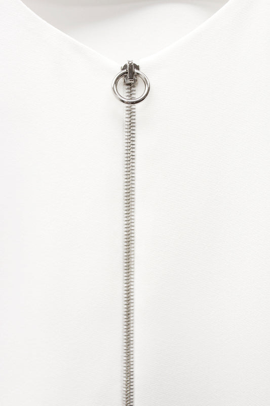 ジップアップブラウス